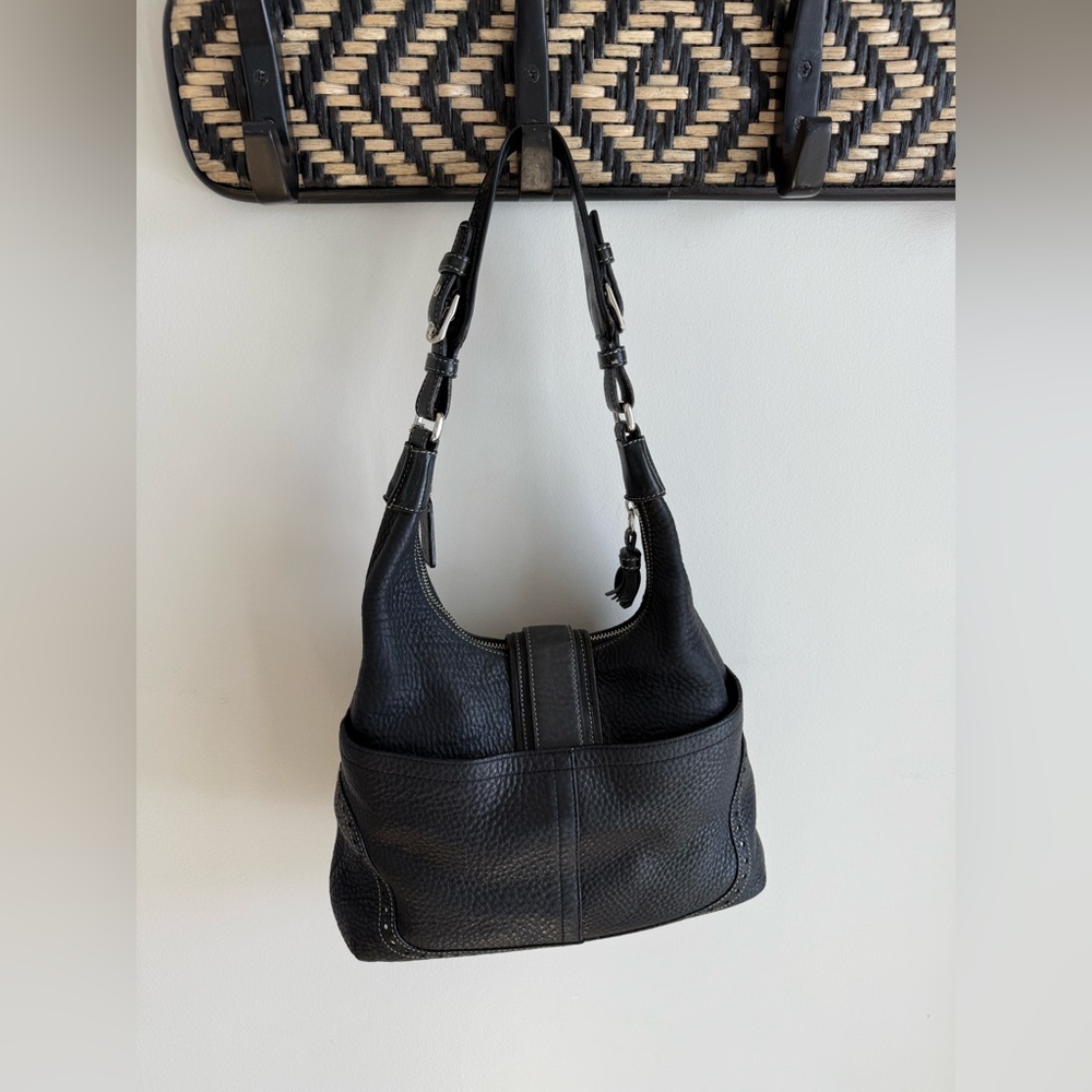 Coach Vintage Y2K Soho Buckle Hobo Bag 5054 - Black Pebbled Leather - Picture 9 of 15